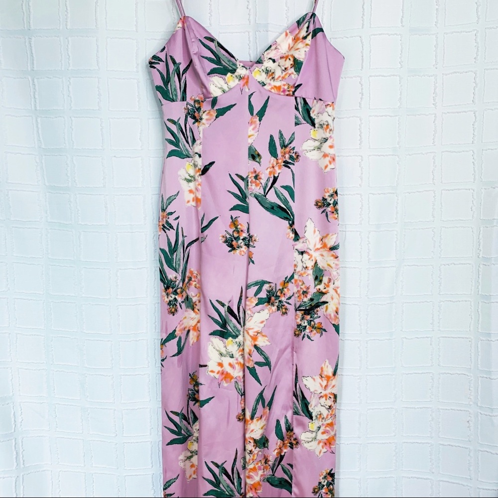 Guess LEIGH FLORAL JUMPSUIT Lavender size 10 - Picture 6 of 14